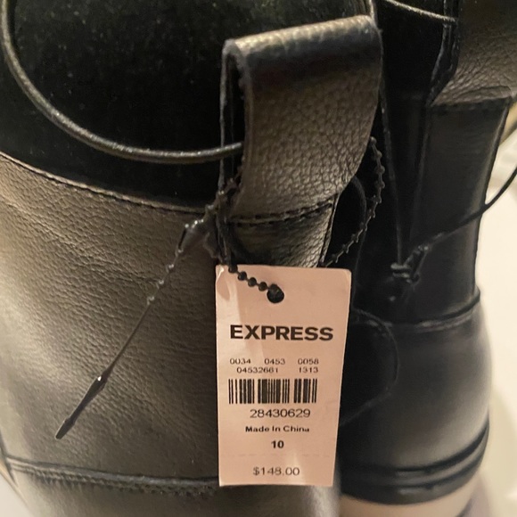Express Shoes Black Leather Hiking Boots From Express Poshmark